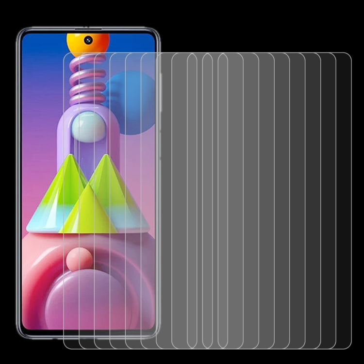 For Samsung Galaxy M51 10 PCS 0.26mm 9H 2.5D Tempered Glass Film by buy2fix