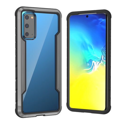 For Samsung Galaxy S20 iPAKY Thunder Series Aluminum Frame + TPU Bumper + Clear PC Shockproof Case(Black + Grey) - Galaxy Phone Cases by iPAKY | Online Shopping UK | buy2fix