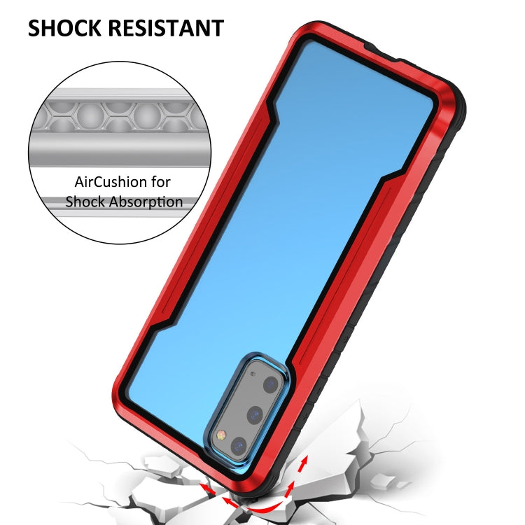 For Samsung Galaxy S20 Ultra iPAKY Thunder Series Aluminum Frame + TPU Bumper + Clear PC Shockproof Case(Black + Red) - Galaxy Phone Cases by iPAKY | Online Shopping UK | buy2fix
