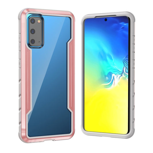 For Samsung Galaxy S20 Ultra iPAKY Thunder Series Aluminum Frame + TPU Bumper + Clear PC Shockproof Case(Rose Gold) - Galaxy Phone Cases by iPAKY | Online Shopping UK | buy2fix