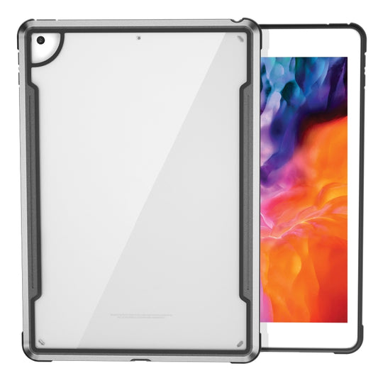 iPAKY Thunder Series Aluminum Frame + TPU Bumper + Clear PC Shockproof Case For iPad Air 2022 / 2020 10.9(Silver Black) - iPad Air (2022) / (2020) 10.9 Cases by buy2fix | Online Shopping UK | buy2fix