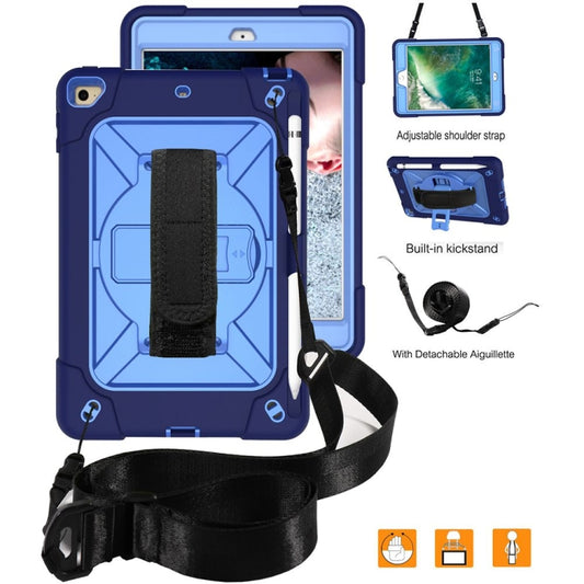 Contrast Color Silicone + PC Combination Case with Holder For iPad mini 3(Navy Blue + Blue) - iPad Mini 4 & 3 & 2 & 1 Cases by buy2fix | Online Shopping UK | buy2fix
