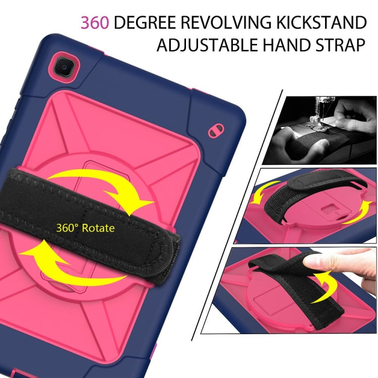 For Samsung Galaxy Tab A7 10.4 (2020) T500 Contrast Color Silicone + PC Combination Case with Holder(Navy Blue + Rose Red) - Other Galaxy Tab PC by buy2fix | Online Shopping UK | buy2fix