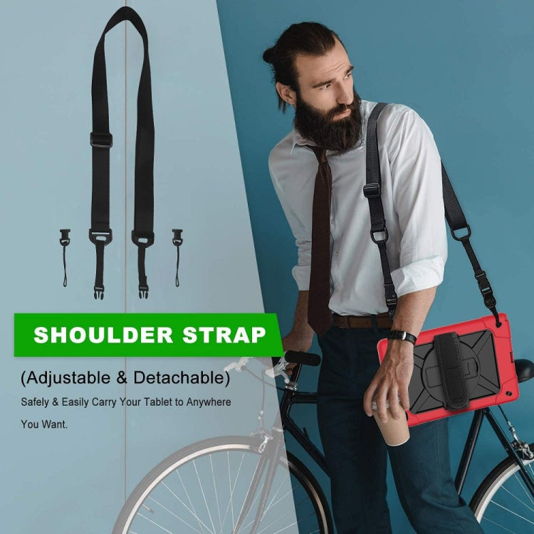 For Samsung Galaxy Tab A7 10.4 (2020) T500 Contrast Color Silicone + PC Combination Case with Holder(Red + Black) - Other Galaxy Tab PC by buy2fix | Online Shopping UK | buy2fix