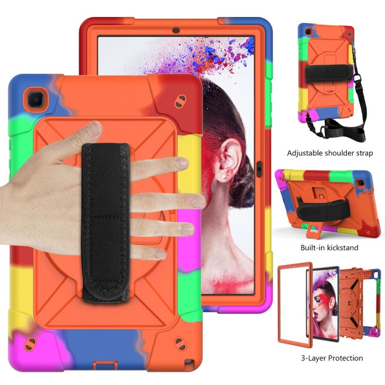 For Samsung Galaxy Tab A7 10.4 (2020) T500 Contrast Color Silicone + PC Combination Case with Holder(Camouflage Orange) - Other Galaxy Tab PC by buy2fix | Online Shopping UK | buy2fix