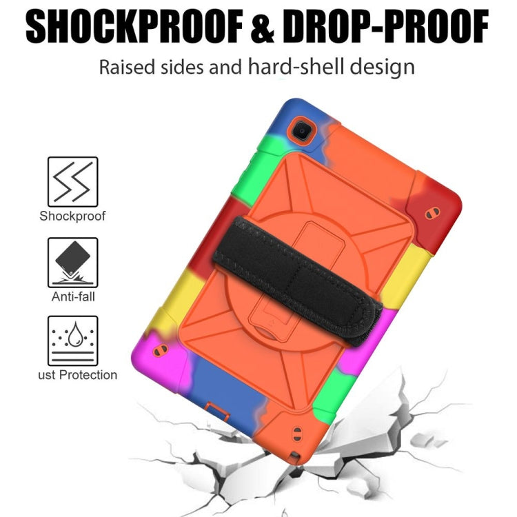 For Samsung Galaxy Tab A7 10.4 (2020) T500 Contrast Color Silicone + PC Combination Case with Holder(Camouflage Orange) - Other Galaxy Tab PC by buy2fix | Online Shopping UK | buy2fix