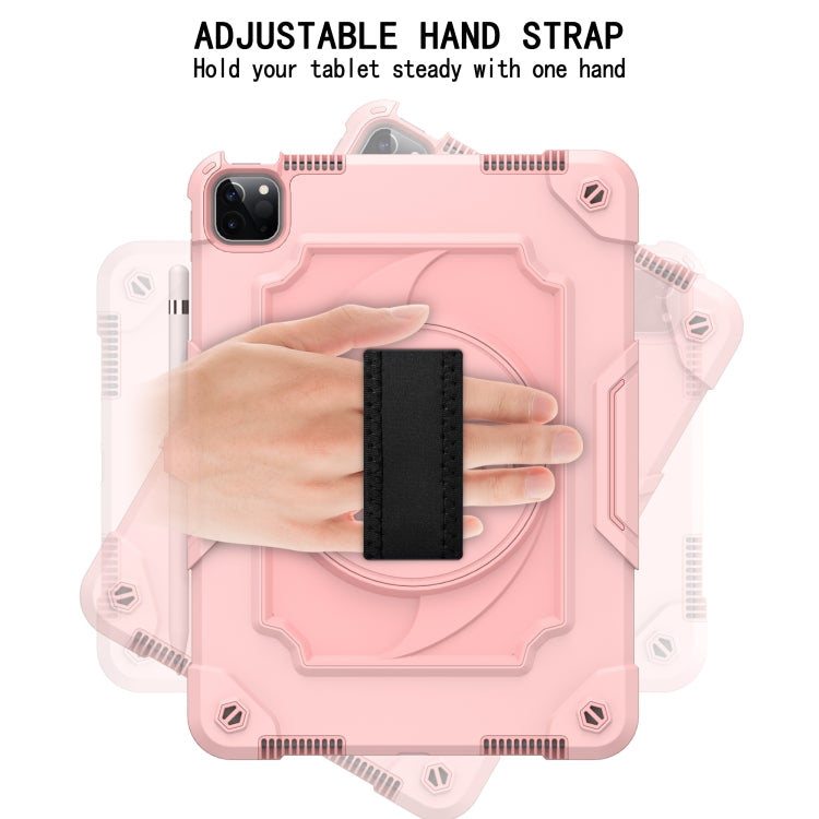360 Degree Rotation Turntable Contrast Color Robot Shockproof Silicone + PC Protective Case with Holder For iPad Air 2022 / 2020 10.9 / Pro 11 (2020)(Rose Gold) - iPad Air (2022) / (2020) 10.9 Cases by buy2fix | Online Shopping UK | buy2fix