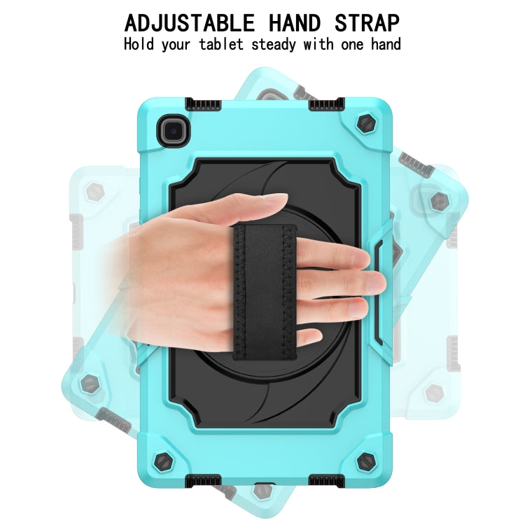 For Samsung Galaxy Tab A7 10.4 (2020)/T500 360 Degree Rotation Turntable Contrast Color Robot Shockproof Silicone + PC Protective Case with Holder(Mint Green + Black) - Other Galaxy Tab PC by buy2fix | Online Shopping UK | buy2fix