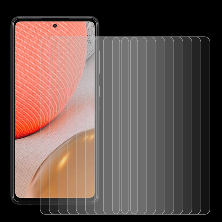 For Samsung Galaxy A72 5G / 4G 10pcs 0.26mm 9H 2.5D Tempered Glass Film by buy2fix