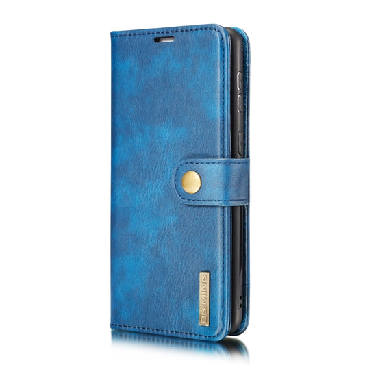 For Samsung Galaxy S21+ 5G DG.MING Crazy Horse Texture Flip Detachable Magnetic Leather Case with Holder & Card Slots & Wallet(Blue) by DG.MING