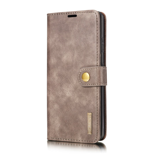 For Samsung Galaxy S21 Ultra 5G DG.MING Crazy Horse Texture Flip Detachable Magnetic Leather Case with Holder & Card Slots & Wallet(Grey) by DG.MING