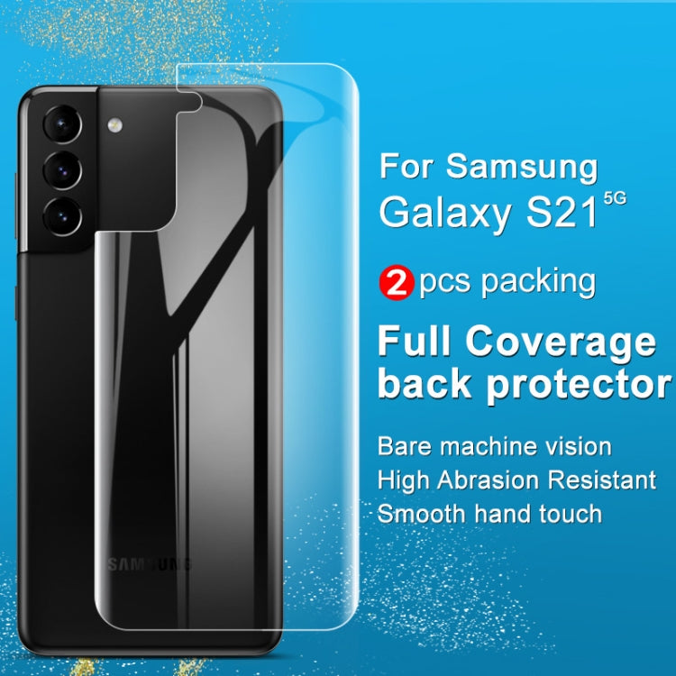 For Samsung Galaxy S21 5G 2pcs IMAK 0.15mm Curved Full Screen Protector Hydrogel Film Back Protector - Galaxy Tempered Glass by imak | Online Shopping UK | buy2fix