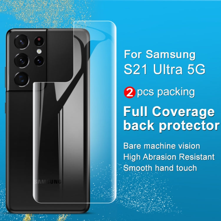 For Samsung Galaxy S21 Ultra 5G 2pcs IMAK 0.15mm Curved Full Screen Protector Hydrogel Film Back Protector - Galaxy Tempered Glass by imak | Online Shopping UK | buy2fix