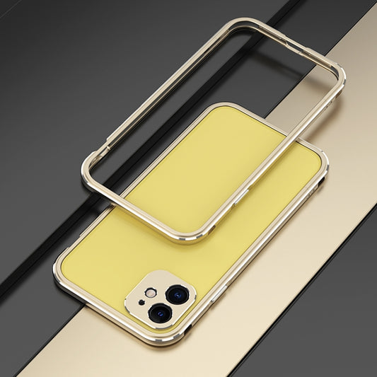 For iPhone 11 Aurora Series Lens Protector + Metal Frame Protective Case (Gold) - iPhone 11 Cases by buy2fix | Online Shopping UK | buy2fix