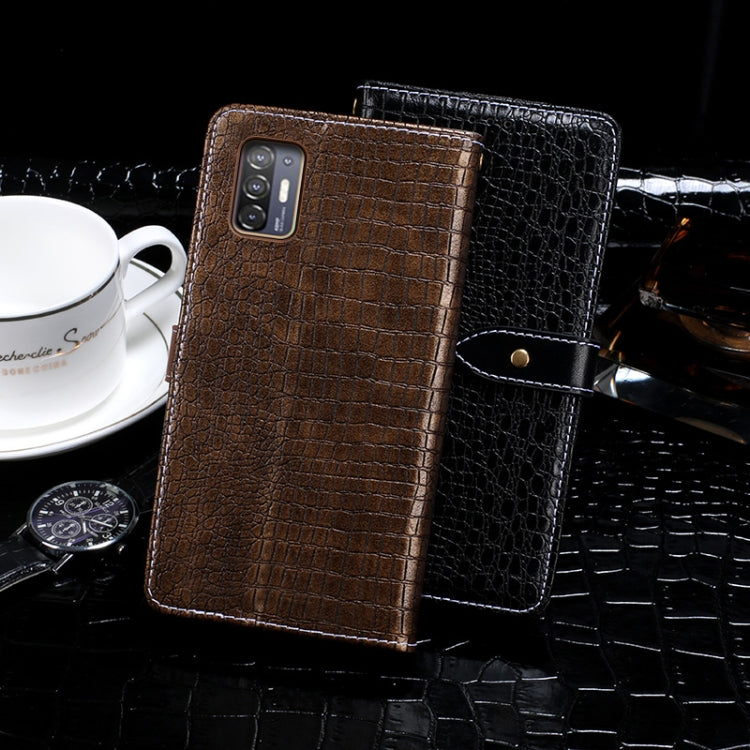 For HTC Desire 21+ idewei Crocodile Texture Horizontal Flip Leather Case with Holder & Card Slots & Wallet(Dark Blue) - HTC by idewei | Online Shopping UK | buy2fix