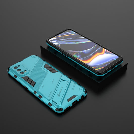 For OPPO Realme 7 Pro Punk Armor 2 in 1 PC + TPU Shockproof Case with Invisible Holder(Blue) by buy2fix