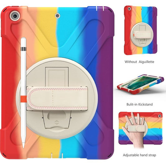 Shockproof Colorful Silicone + PC Protective Case with Holder & Shoulder Strap & Hand Strap For iPad 9.7 (2018)(Red) - iPad 9.7 (2018) & (2017) Cases by buy2fix | Online Shopping UK | buy2fix