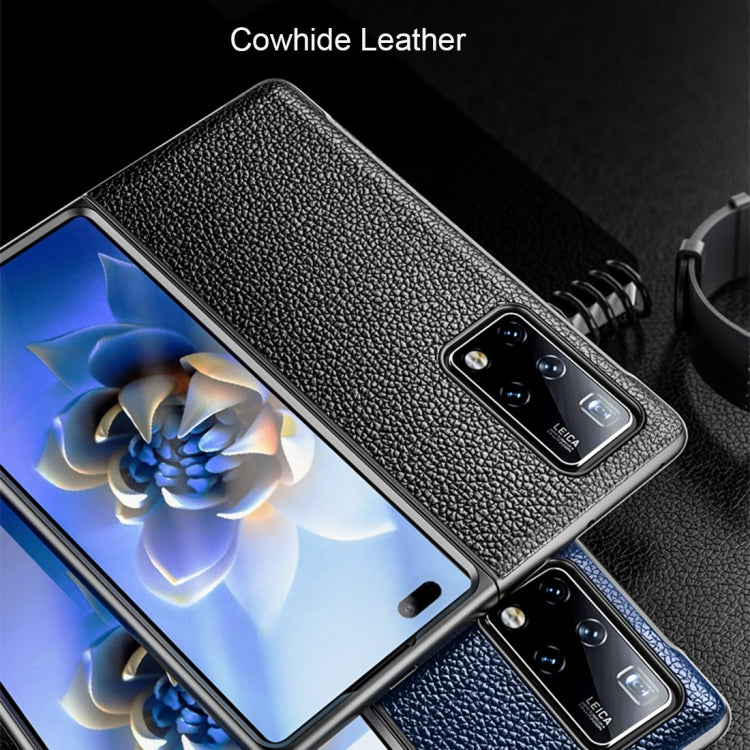 For Huawei Mate X2 Litchi Texture Cowhide Leather + TPU Shockproof Back Cover Case(Orange) - Huawei Cases by buy2fix | Online Shopping UK | buy2fix