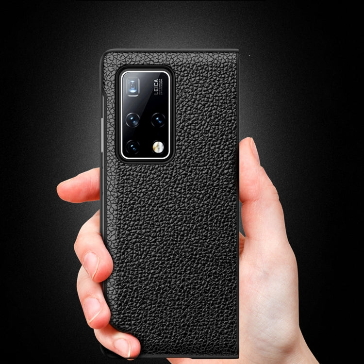 For Huawei Mate X2 Litchi Texture Cowhide Leather + TPU Shockproof Back Cover Case(Orange) - Huawei Cases by buy2fix | Online Shopping UK | buy2fix