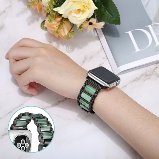 Emerald Stainless Steel Watch Band For Apple Watch Ultra 49mm&Watch Ultra 2 49mm / Series 9&8&7 45mm / SE 3&SE 2&6&SE&5&4 44mm / 3&2&1 42mm(Black) by buy2fix