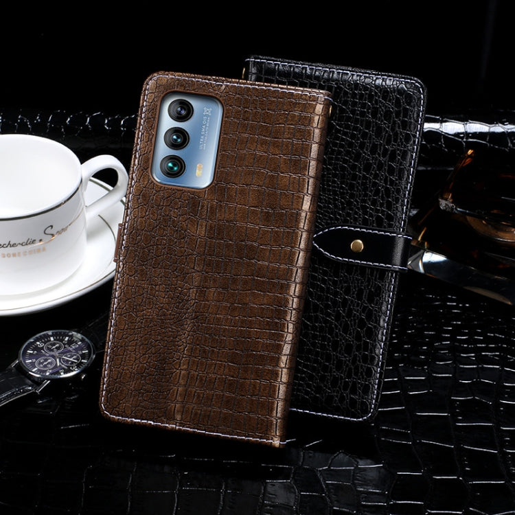 For Meizu 18 idewei Crocodile Texture Horizontal Flip Leather Case with Holder & Card Slots & Wallet(Black) - Meizu by idewei | Online Shopping UK | buy2fix