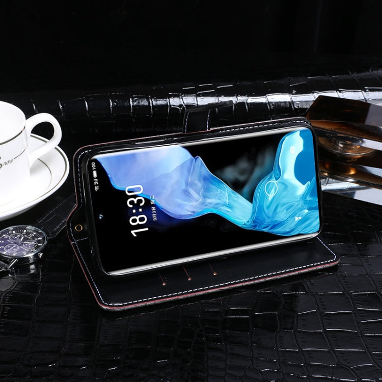For Meizu 18 idewei Crocodile Texture Horizontal Flip Leather Case with Holder & Card Slots & Wallet(Black) - Meizu by idewei | Online Shopping UK | buy2fix