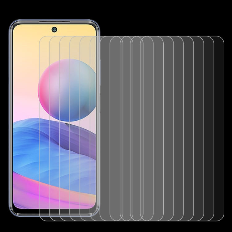 For Xiaomi Redmi Note 10 5G / Poco M3 Pro 5G 10 PCS 0.26mm 9H 2.5D Tempered Glass Film by buy2fix