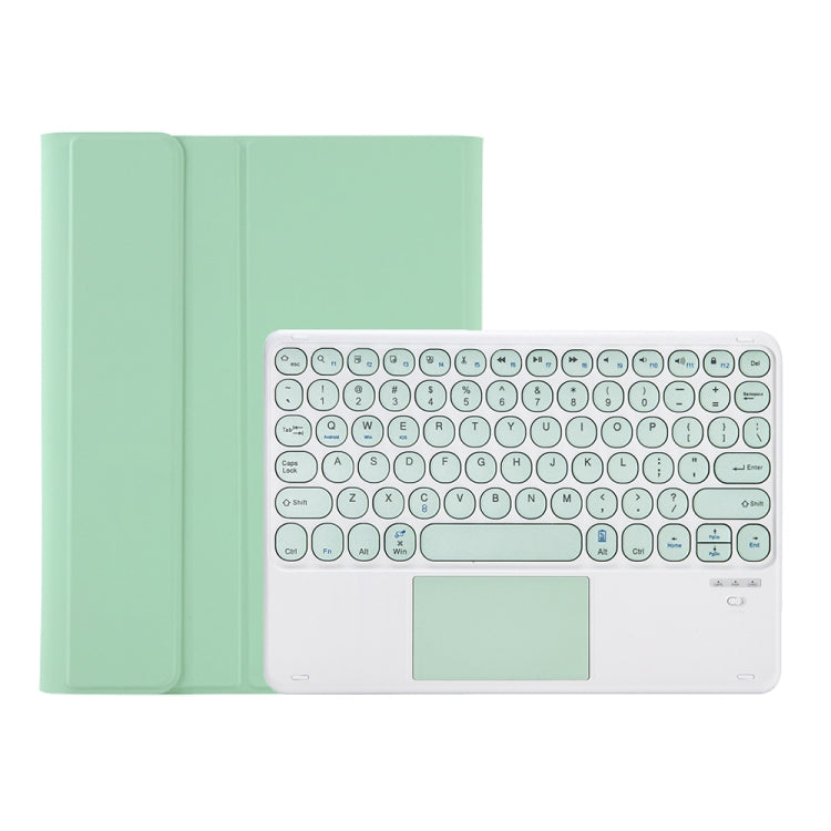 YT098B-A Detachable Candy Color Skin Feel Texture Round Keycap Bluetooth Keyboard Leather Case with Touch Control For iPad Air 11 2024 / 2025 / Air 4 10.9 2020 / Air 5 10.9 2022 (Light Green) - For iPad Air by buy2fix | Online Shopping UK | buy2fix