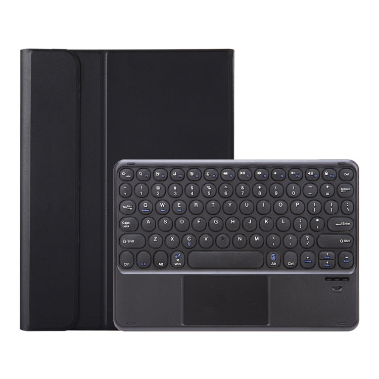 YA098B-A Detachable Lambskin Texture Round Keycap Bluetooth Keyboard Leather Tablet Case with Touch Control & Pen Slot & Stand For iPad Air 5 / 4 10.9 inch 2020 / Pro 11 inch 2020 / 2018(Black) - Universal by buy2fix | Online Shopping UK | buy2fix