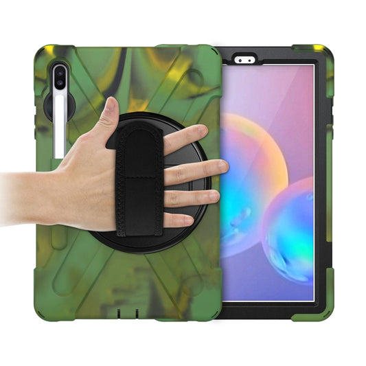 For Samsung Galaxy Tab S6 10.5 inch T860 / T865 Shockproof Colorful Silicone + PC Protective Case with Holder & Shoulder Strap & Hand Strap & Pen Slot(Camouflage) - Tab S6 10.5 T860 / T865 by buy2fix | Online Shopping UK | buy2fix