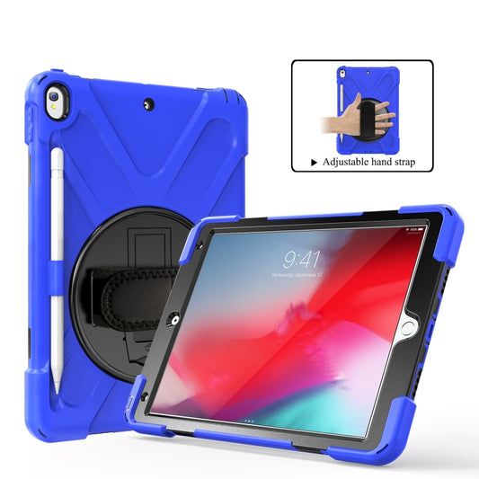 Shockproof Colorful Silicone + PC Protective Case with Holder & Shoulder Strap & Hand Strap & Pen Slot For iPad Pro 10.5(Blue) - iPad Pro 10.5 inch Cases by buy2fix | Online Shopping UK | buy2fix