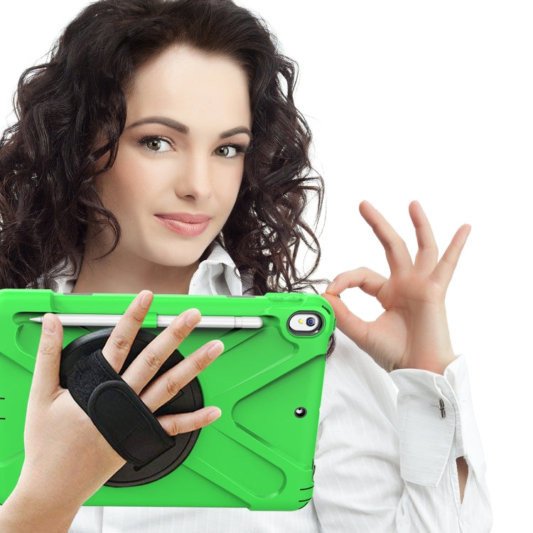 Shockproof Colorful Silicone + PC Protective Case with Holder & Shoulder Strap & Hand Strap & Pen Slot For iPad Pro 10.5(Green) - iPad Pro 10.5 inch Cases by buy2fix | Online Shopping UK | buy2fix