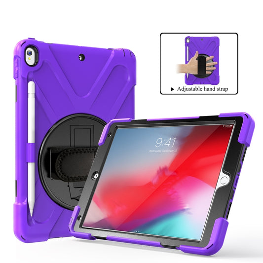 Shockproof Colorful Silicone + PC Protective Case with Holder & Shoulder Strap & Hand Strap & Pen Slot For iPad Pro 10.5(Purple) - iPad Pro 10.5 inch Cases by buy2fix | Online Shopping UK | buy2fix