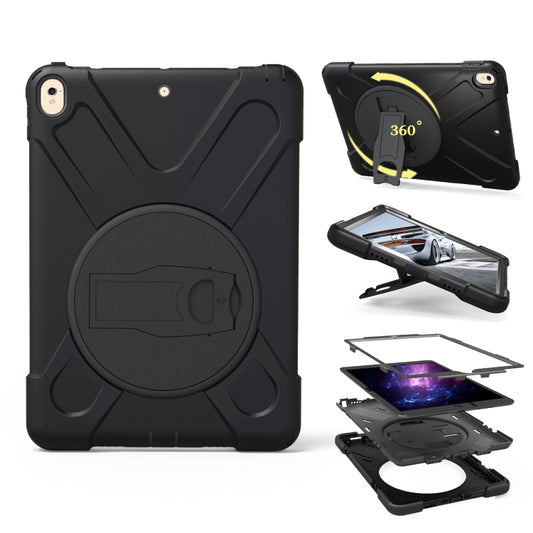 Shockproof Colorful Silicone + PC Protective Case with Holder For iPad Pro 10.5(Black) - iPad Pro 10.5 inch Cases by buy2fix | Online Shopping UK | buy2fix