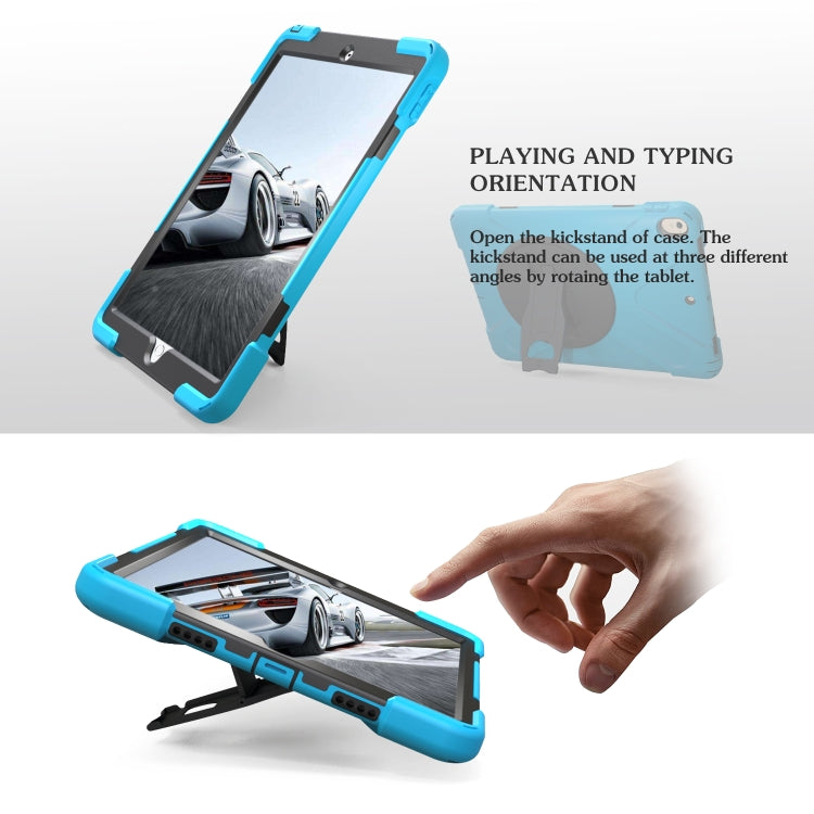 Shockproof Colorful Silicone + PC Protective Case with Holder For iPad Pro 10.5(Baby Blue) - iPad Pro 10.5 inch Cases by buy2fix | Online Shopping UK | buy2fix