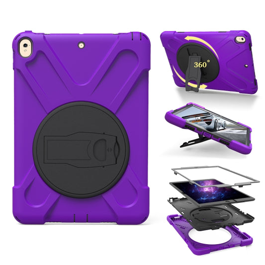 Shockproof Colorful Silicone + PC Protective Case with Holder For iPad Pro 10.5(Purple) - iPad Pro 10.5 inch Cases by buy2fix | Online Shopping UK | buy2fix