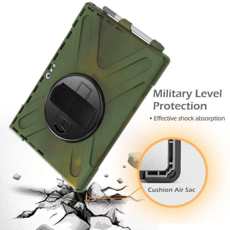 For Microsoft Surface Pro 4 / 5 Shockproof Colorful Silicone + PC Protective Case with Holder & Hand Strap & Pen Slot(Camouflage) - Microsoft by buy2fix | Online Shopping UK | buy2fix