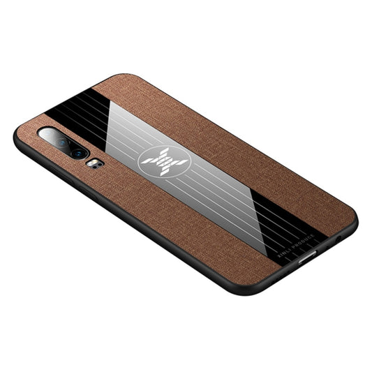 For Huawei P30 XINLI Stitching Cloth Textue Shockproof TPU Protective Case(Brown) - Huawei Cases by XINLI | Online Shopping UK | buy2fix