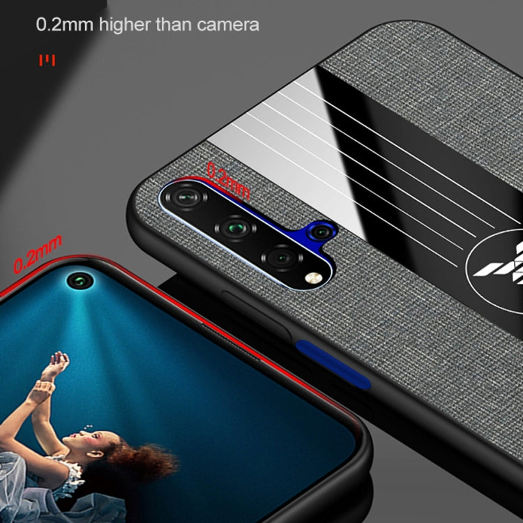 For Huawei Honor 20 Pro XINLI Stitching Cloth Textue Shockproof TPU Protective Case(Red) - Honor Cases by XINLI | Online Shopping UK | buy2fix