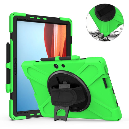 For Microsoft Surface Pro X / Pro X 2021 Shockproof Colorful Silicone + PC Protective Case with Holder & Hand Strap & Shoulder Strap & Pen Slot(Green) - Others by buy2fix | Online Shopping UK | buy2fix