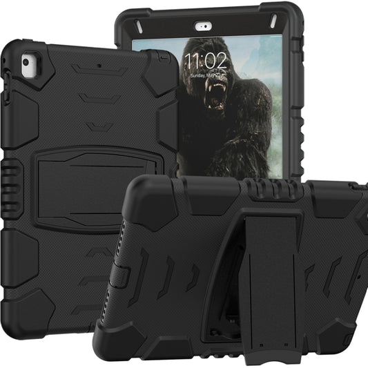 3-Layer Protection Screen Frame + PC + Silicone Shockproof Combination Case with Holder For iPad 9.7 (2018) / (2017) / Air 2 / Pro 9.7(Black+Black) - iPad Pro 9.7 inch Cases by buy2fix | Online Shopping UK | buy2fix