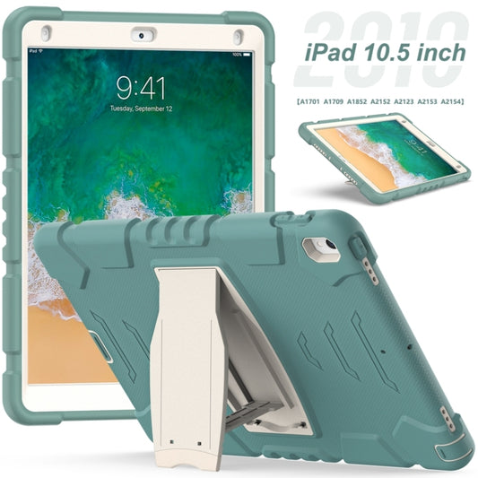 3-Layer Protection Screen Frame + PC + Silicone Shockproof Combination Case with Holder For iPad Pro 10.5 (2019) / (2017)(Emerald Green) - iPad Pro 10.5 inch Cases by buy2fix | Online Shopping UK | buy2fix