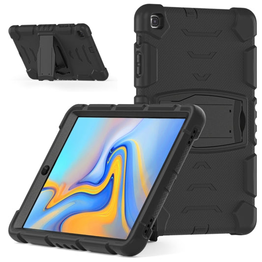 For Samsung Galaxy Tab A 10.1 (2019) T510 3-Layer Protection Screen Frame + PC + Silicone Shockproof Combination Case with Holder(Black+Black) - Tab A 10.1 (2019) T510 / T515 by buy2fix | Online Shopping UK | buy2fix