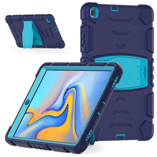 For Samsung Galaxy Tab A 10.1 (2019) T510 3-Layer Protection Screen Frame + PC + Silicone Shockproof Combination Case with Holder(NavyBlue+Blue) - Tab A 10.1 (2019) T510 / T515 by buy2fix | Online Shopping UK | buy2fix