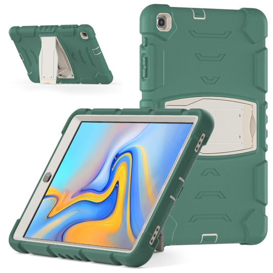 For Samsung Galaxy Tab A 10.1 (2019) T510 3-Layer Protection Screen Frame + PC + Silicone Shockproof Combination Case with Holder(Emerald Green) - Tab A 10.1 (2019) T510 / T515 by buy2fix | Online Shopping UK | buy2fix