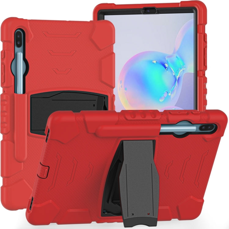 For Samsung Galaxy Tab S6 T860 3-Layer Protection Screen Frame + PC + Silicone Shockproof Combination Case with Holder(Red+Black) - Other Galaxy Tab PC by buy2fix | Online Shopping UK | buy2fix