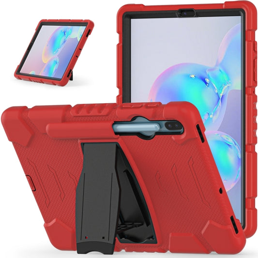 For Samsung Galaxy Tab S6 T860 3-Layer Protection Screen Frame + PC + Silicone Shockproof Combination Case with Holder(Red+Black) - Other Galaxy Tab PC by buy2fix | Online Shopping UK | buy2fix