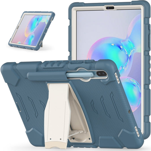 For Samsung Galaxy Tab S6 T860 3-Layer Protection Screen Frame + PC + Silicone Shockproof Combination Case with Holder(Cornflower Blue) - Other Galaxy Tab PC by buy2fix | Online Shopping UK | buy2fix