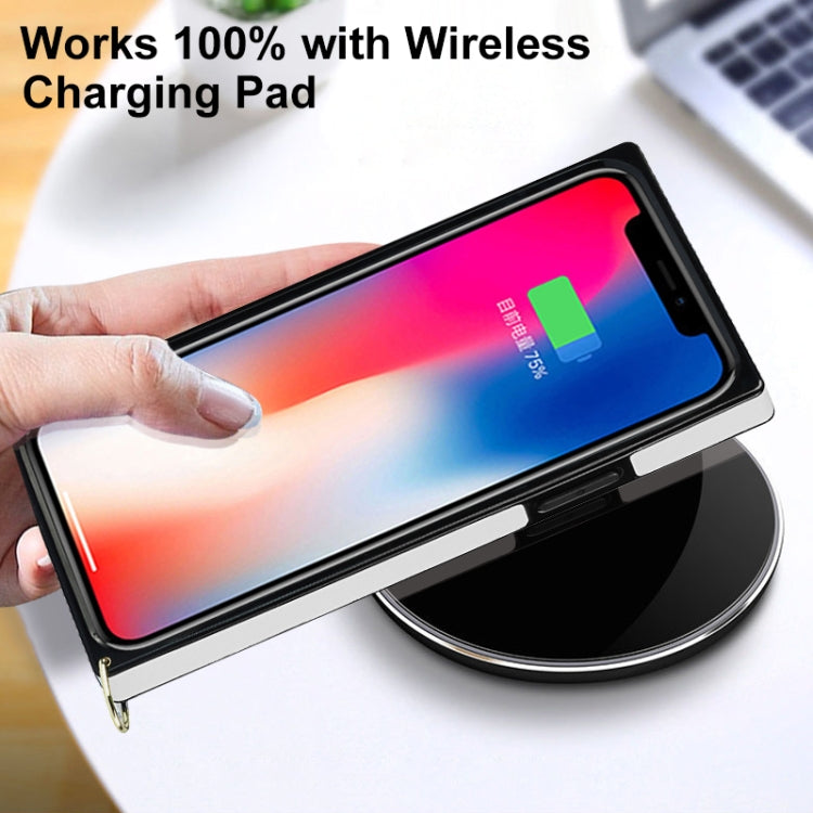 For iPhone 11 Pro Max Elegant Rhombic Pattern Microfiber Leather +TPU Shockproof Case with Crossbody Strap Chain (White) - iPhone 11 Pro Max Cases by buy2fix | Online Shopping UK | buy2fix