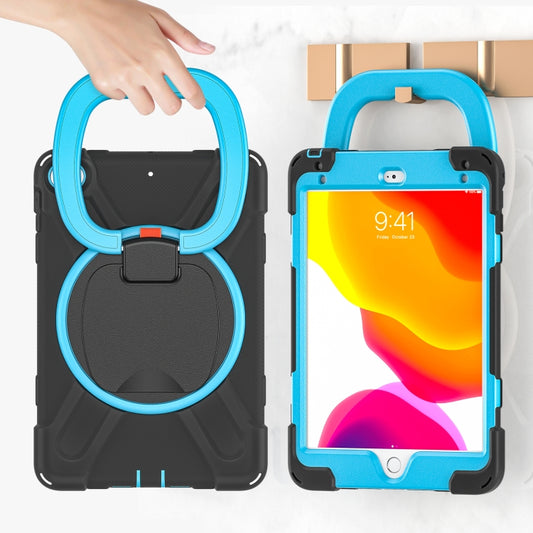 Silicone + PC Protective Case with Holder & Shoulder Strap For iPad mini 5 / 4(Black+Blue) - iPad mini (2019) / mini 5 Cases by buy2fix | Online Shopping UK | buy2fix